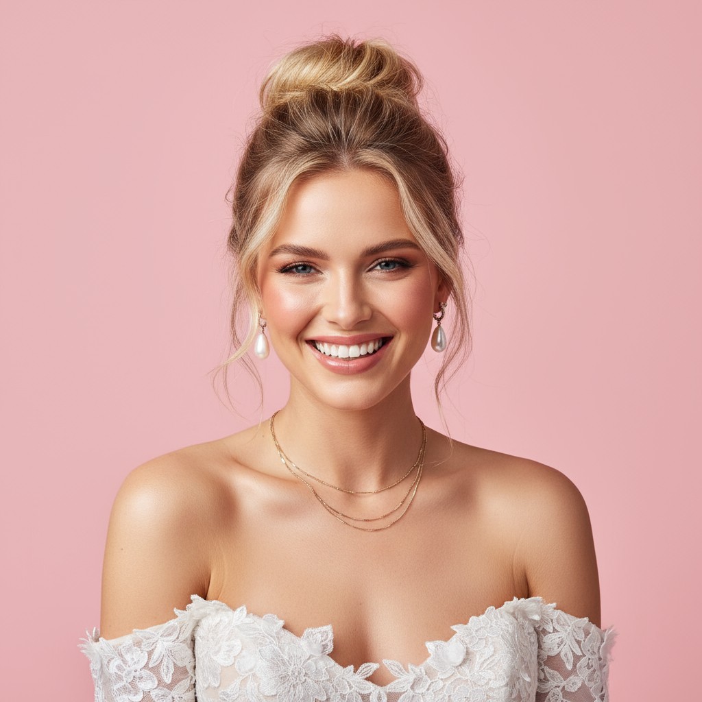 Messy Bun Bridal Hairstyle Ideas